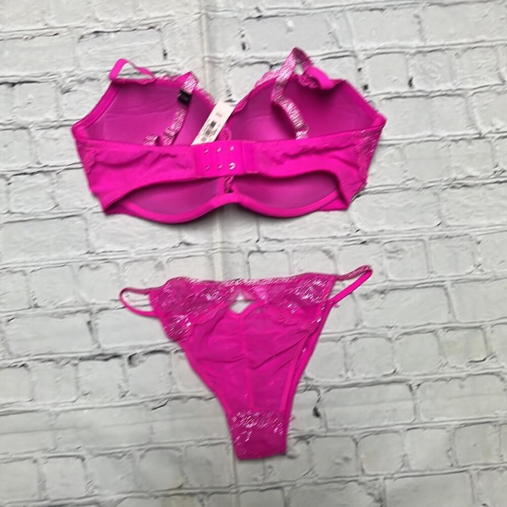 NWT Victoria’s Secret Dream Angels Padded Demi Bra Underwear Bundle 34DD S - Picture 2 of 4